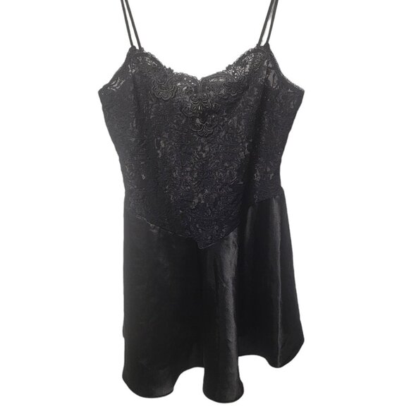 Vintage Night Magic By Cinema Teddy Lingerie Size‎ Large Black Lace - Picture 1 of 6